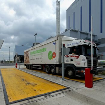 weighbridge automation - driver operated terminal & traffic barriers in operation