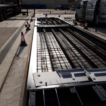 Pit Mounted Eurodeck Concrete Weighbridge - installation in process