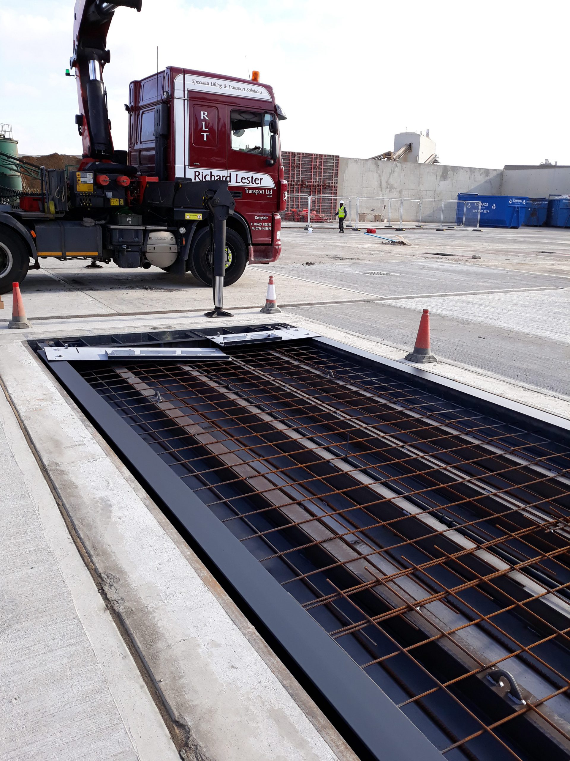 Pit Mounted Eurodeck Concrete Weighbridge - installation process