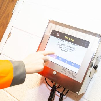 Itemised Waste Management user touching screen